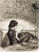 Reading by Lamplight James Abbott McNeil Whistler